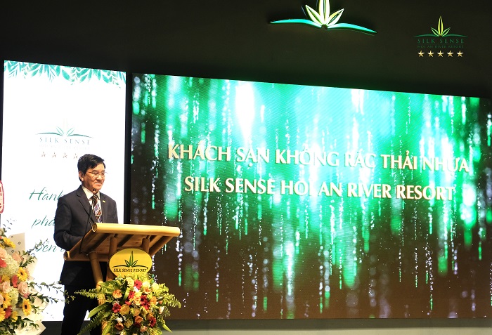 Ông Trần Thái Do, chủ đầu tư Silk Sense Hoi An River Resort công bố Khu nghỉ dưỡng không còn rác thải nhựa thải ra môi trường và không còn đồ nhựa dùng một lần